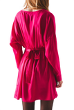 Satin Mini Dress in Red