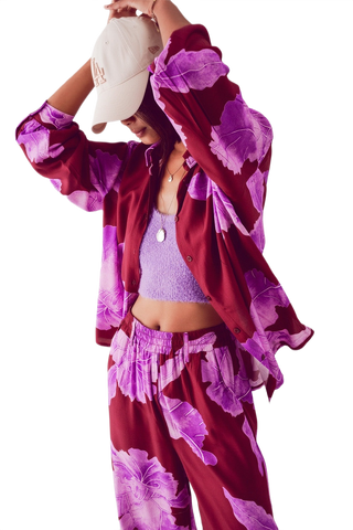 Fuchsia Floral Shirt