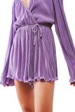 Lilac Pleated Romper