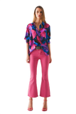 Shirt in Purple Floral Print