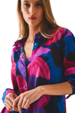 Shirt in Purple Floral Print