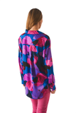 Shirt in Purple Floral Print