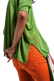 Neck in Green Sweater