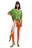 Neck in Green Sweater