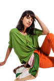 Neck in Green Sweater