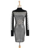 Metallic Silver Dress