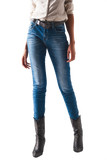 Skinny Jeans in Distressed Blue