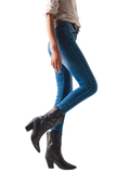 Skinny Jeans in Distressed Blue