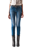 Skinny Jeans in Distressed Blue
