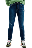 Skinny Jeans With Stretch in Medium Blue