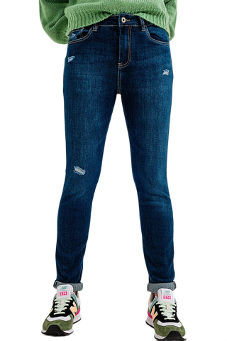 Skinny Jeans With Stretch in Medium Blue