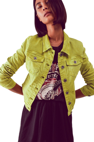Acid Lime Denim Jacket