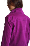 Slim Denim Trucker Jacket in Fuchsia