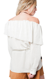 Soft Beige Blouse With Drawstring