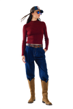Sparkeling Red Glitter Trutle Neck Long Sleeve Sweater
