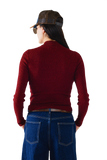 Sparkeling Red Glitter Trutle Neck Long Sleeve Sweater