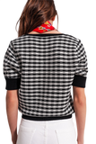 Square Neck Jumper in Black and White
