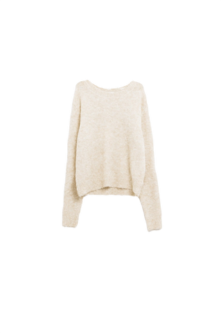 Standard Fit Soft Knit Sweater in Beige