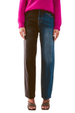 Straight Leg Color Block Jeans