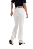 Straight Pants in White With Wide Ankles
