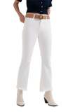 Straight Pants in White With Wide Ankles
