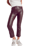 Stretch'd Faux Leather Flare Pants
