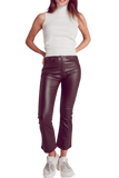 Stretch'd Faux Leather Flare Pants