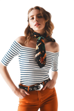 Stripe Bardot Top