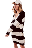 Stripe Jumper Dress in Black
