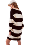 Stripe Jumper Dress in Black