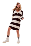 Stripe Jumper Dress in Black