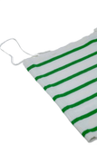 Striped White and Green Top