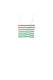 Striped White and Green Top