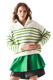 Striped Zip Sweater