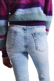 Super Skinny Jeans in Mid Rise in Light Blue Wash