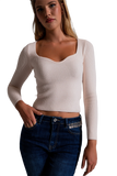 Sweetheart Sweater in Cream