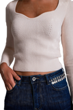 Sweetheart Sweater in Cream