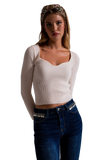 Sweetheart Sweater in Cream