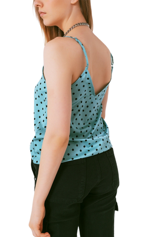 Top in Polka Dot Green