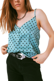 Top in Polka Dot Green