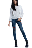 Top With Ruffle Detail in Cream