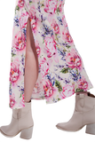 V Back  Rose Dress