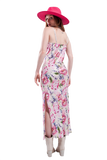V Back  Rose Dress