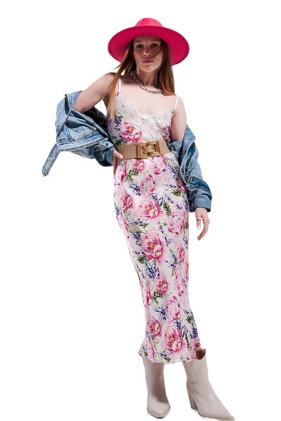 V Back  Rose Dress
