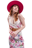 V Back  Rose Dress