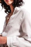 V Neck Blouse With Lace Cream