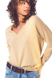 V Neck Fine Knit Sweater