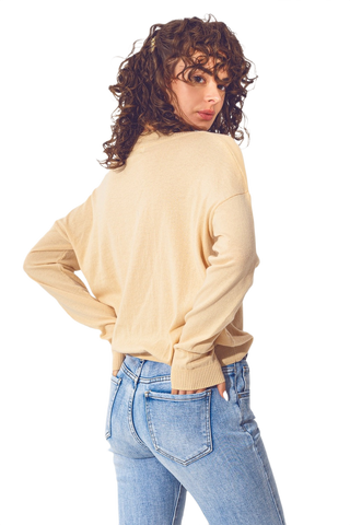 V Neck Fine Knit Sweater