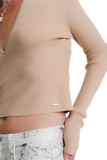 V Neck Ribbed Sweater