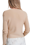 V Neck Ribbed Sweater